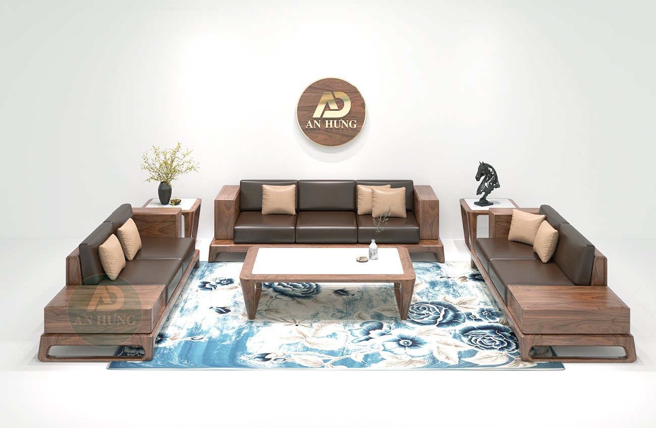 Sofa gỗ chữ U cao cấp - SPG82