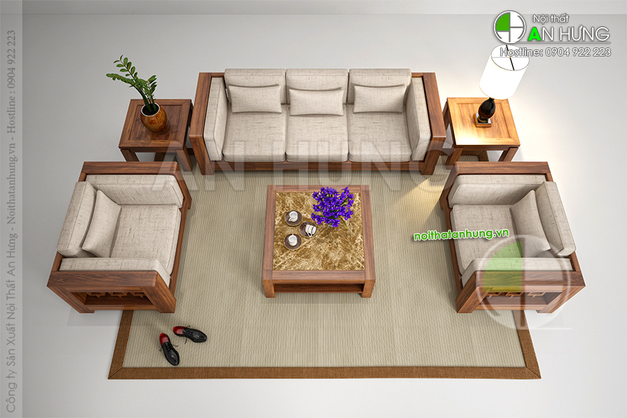 Sofa gỗ óc chó - SFG04 3