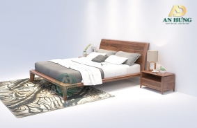Mẫu giường gỗ óc chó - FF28-3