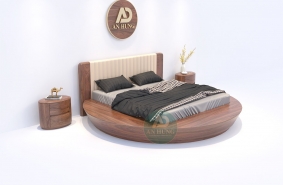 Giường ngủ gỗ óc chó hình tròn - FF31-3