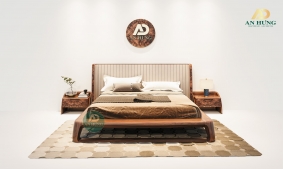 Giường ngủ gỗ óc chó 2023 - FF37-1