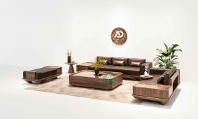 Mẫu sofa gỗ óc chó mới 2022 - AA47-5