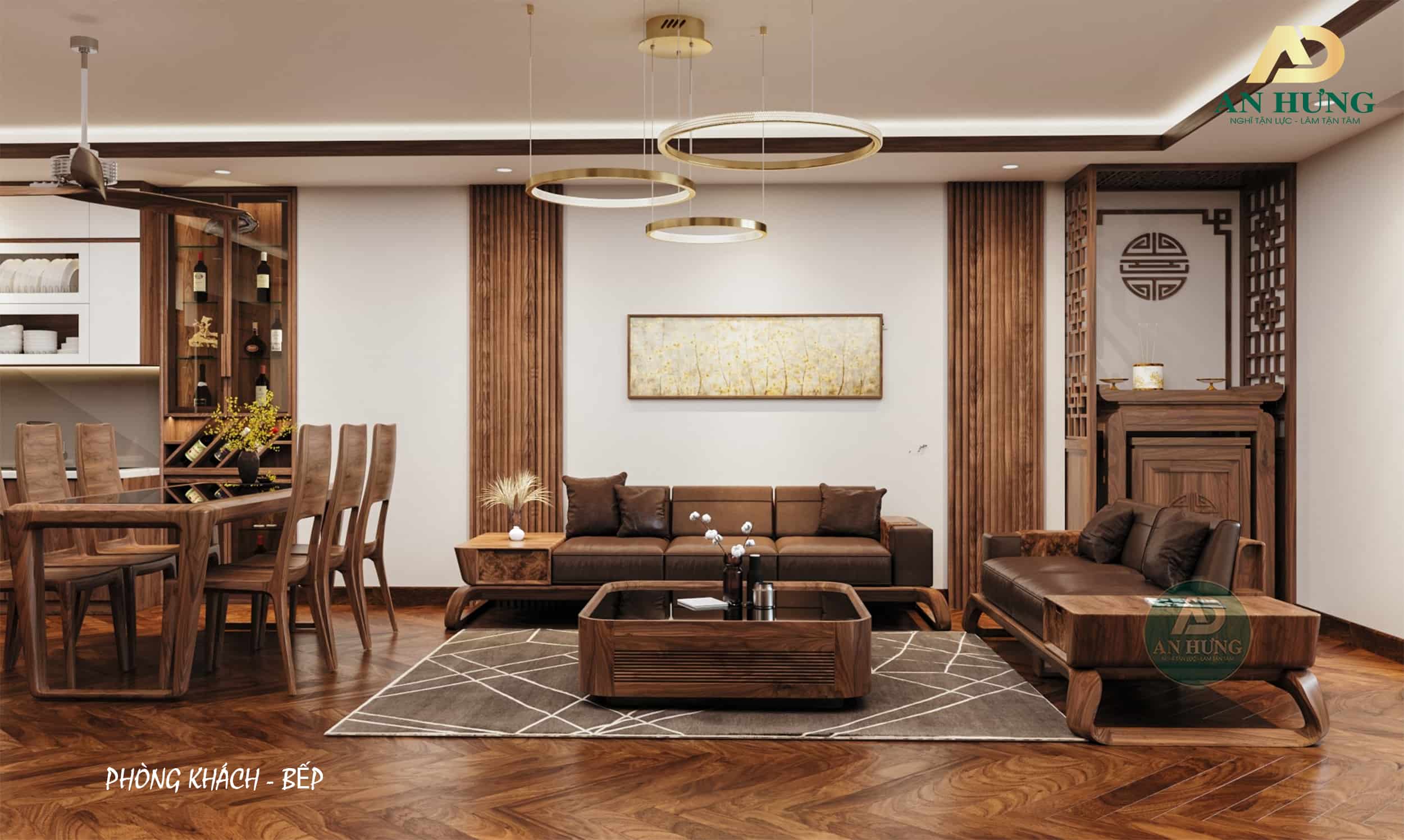 Top 50 mẫu bàn ghế gỗ phòng khách chung cư đẹp nhất