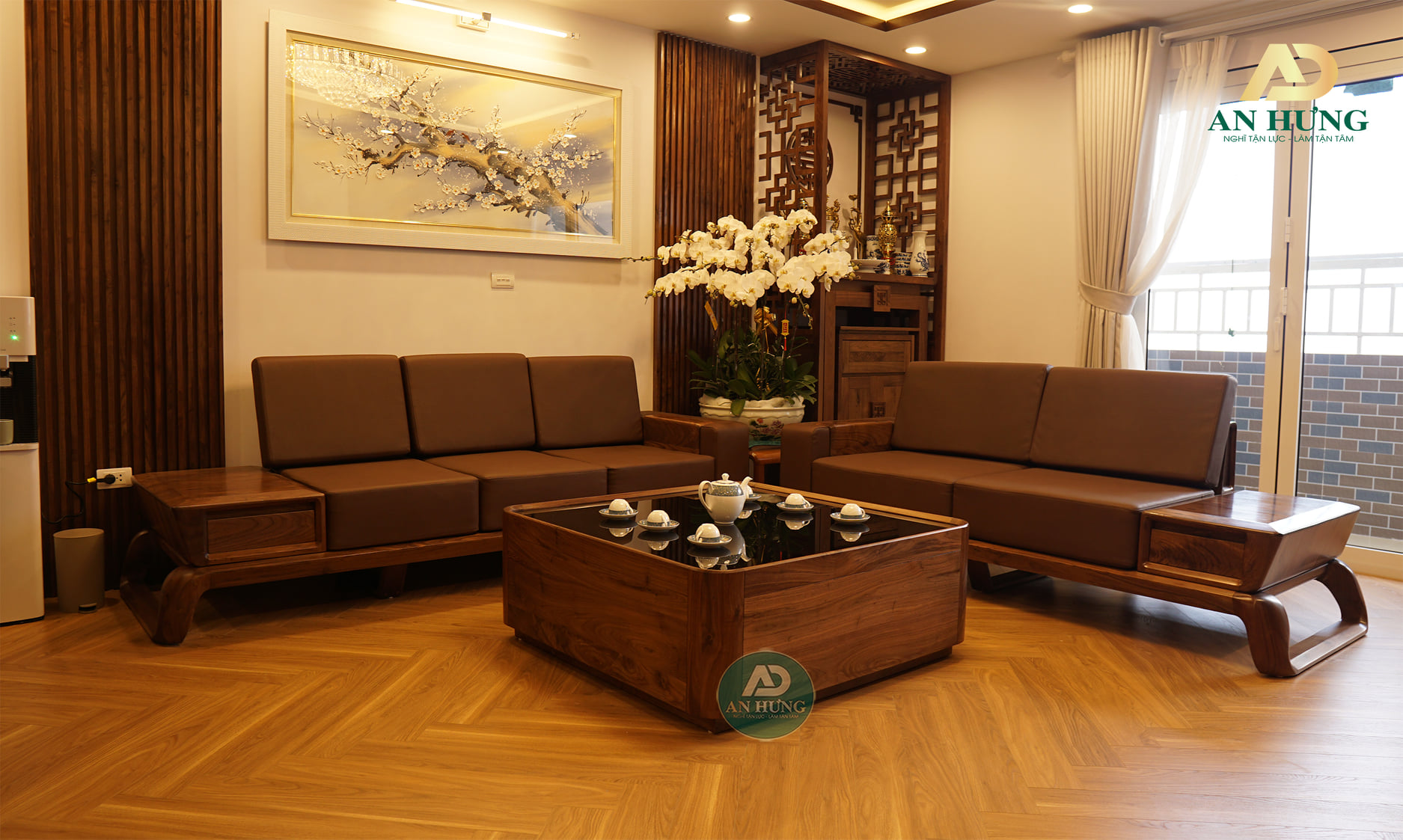 Sofa gỗ chữ L