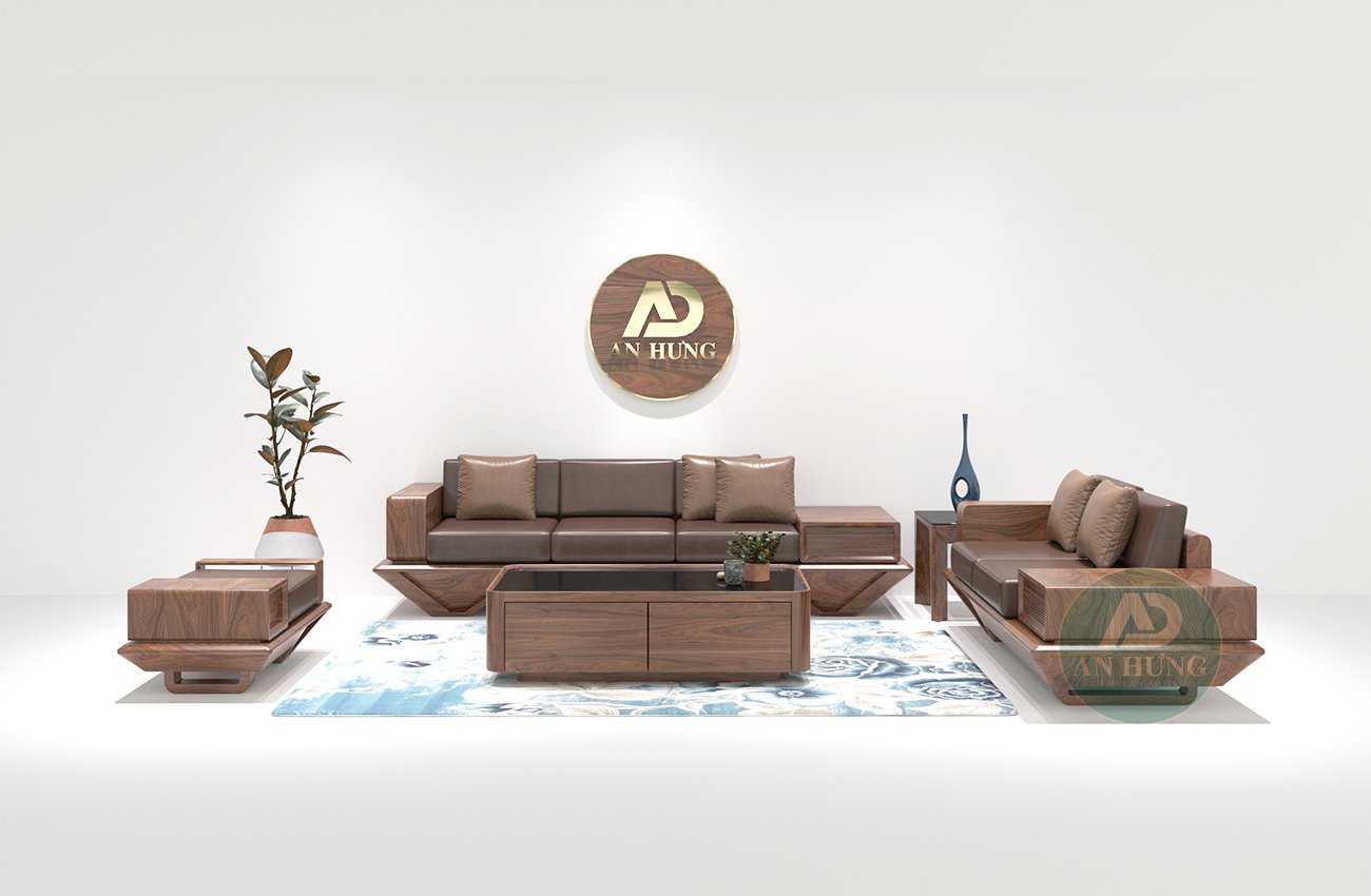 Thiết kế Sofa gỗ chân thuyền tiện nghi, đẹp mắt