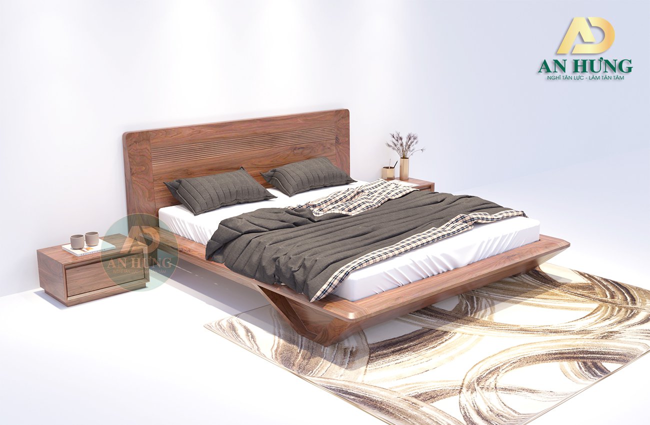 Giường ngủ gỗ óc chó đẹp - FF27-2