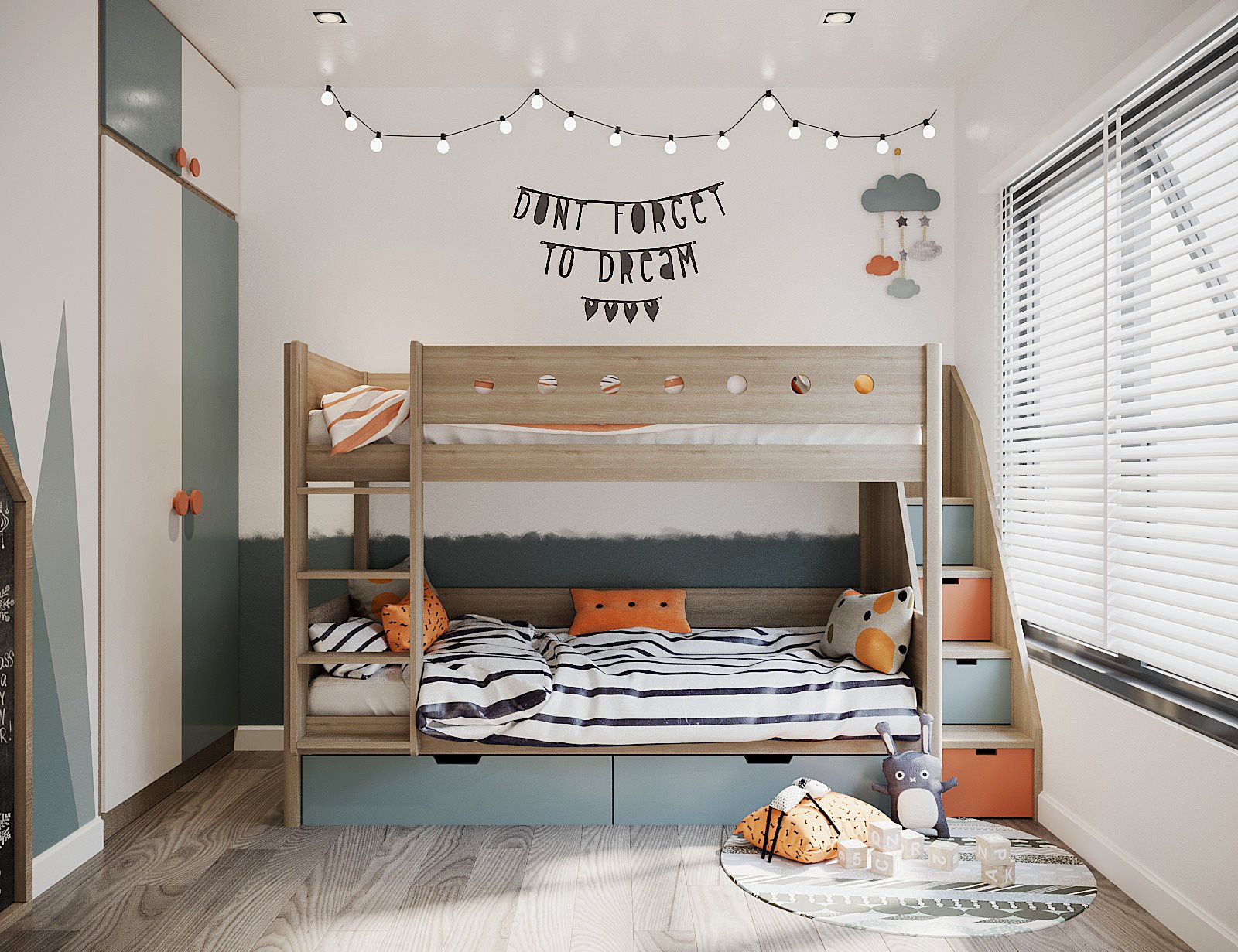 Giường tầng đơn giản cho phòng ngủ của bé - GT47