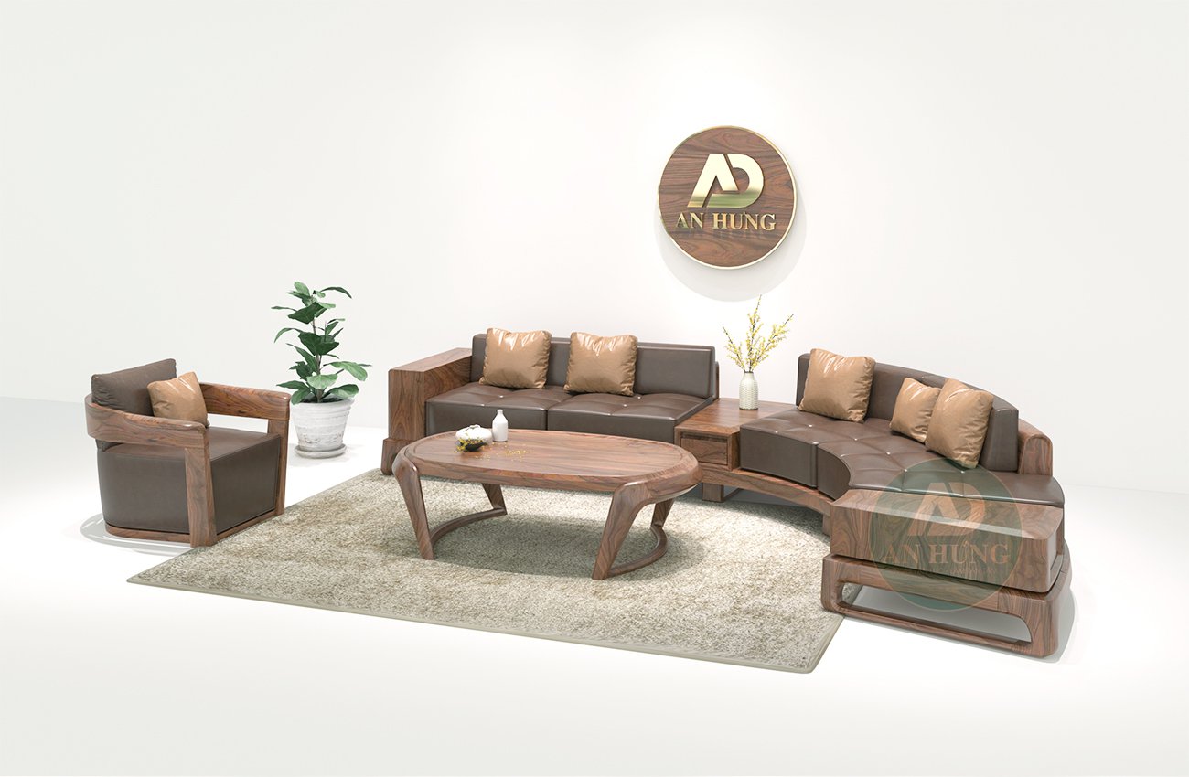 Sofa gỗ chữ J sang trọng - SPG78