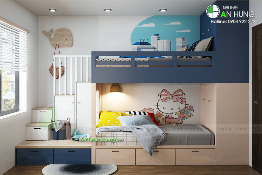 Các mẫu giường tầng đẹp cho bé mà bố mẹ nên lựa chọn