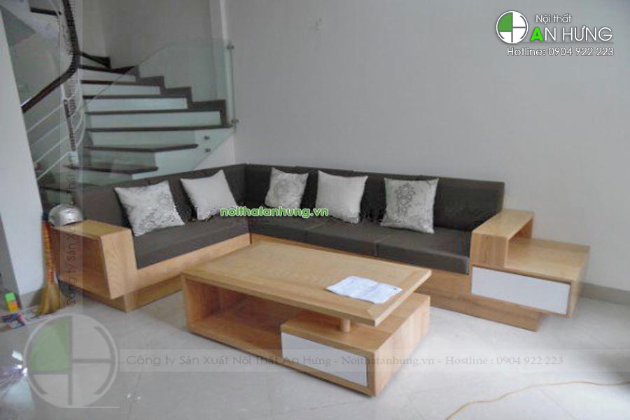 Tân trang phòng khách bằng mẫu sofa gỗ đơn giản!