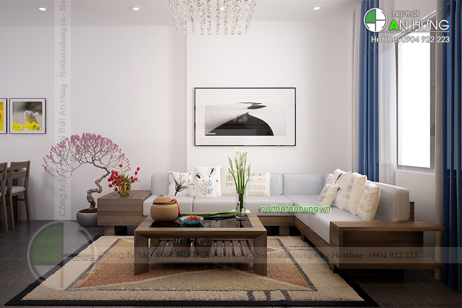Mời bạn đến với căn hộ chung cư hiện đại, có không gian sống thoải mái, tối ưu hóa với bộ bàn ghế chữ L phòng khách. Với kiểu dáng đơn giản, sang trọng cùng màu sắc hài hòa, nó sẽ trở thành điểm nhấn tuyệt vời cho không gian sống của bạn.