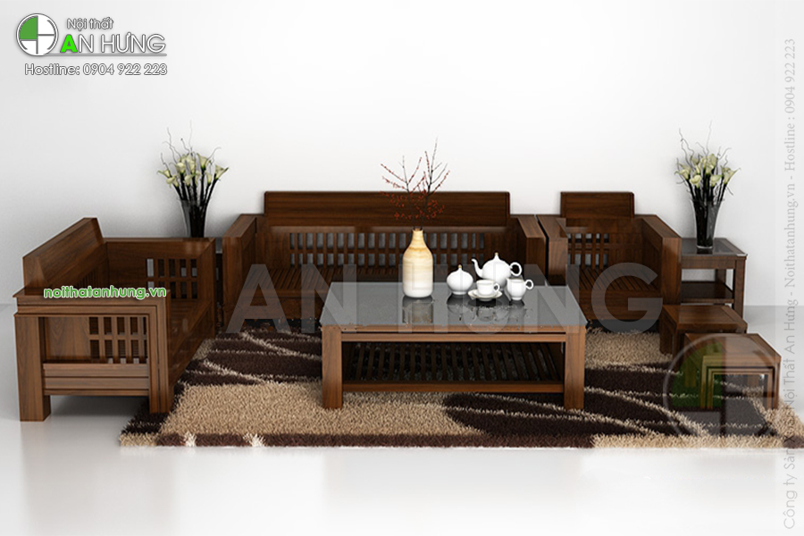 Bàn ghế sofa gỗ phòng khách - SFG16 2