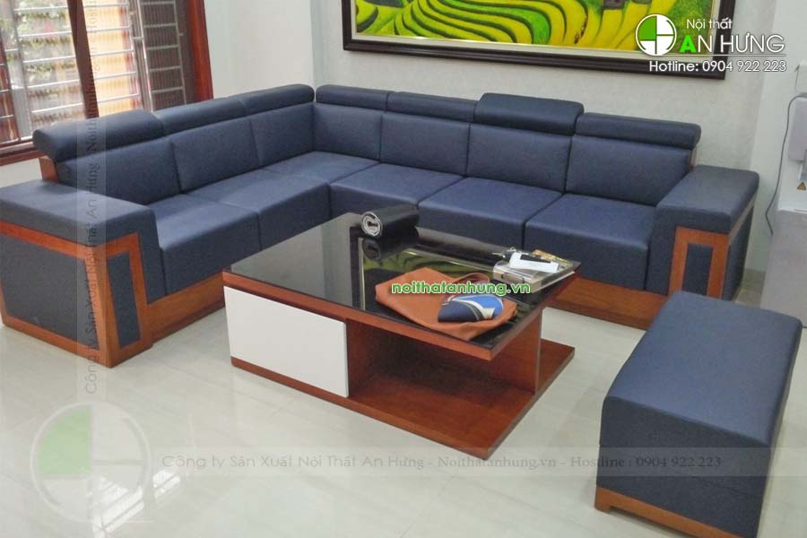 Bộ sofa gỗ phòng khách - Chú Hùng - KĐT Nam Cường  - Hà Đông