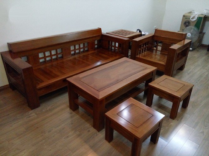 Bàn ghế sofa gỗ hiện đại - Anh Vinh - Cầu Giấy - Hà Nội