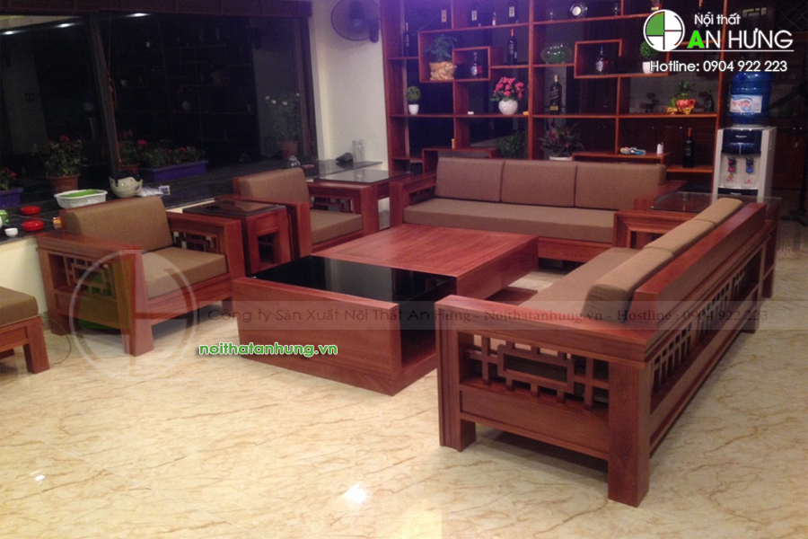 Bộ bàn ghế gỗ phòng khách hiện đại - Chị Thúy - TP. Phủ Lý - Hà Nam