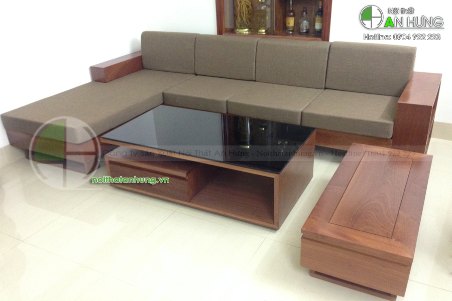 Bộ bàn ghế sofa gỗ phòng khách - Anh Hải - Minh Tân - Hải Dương