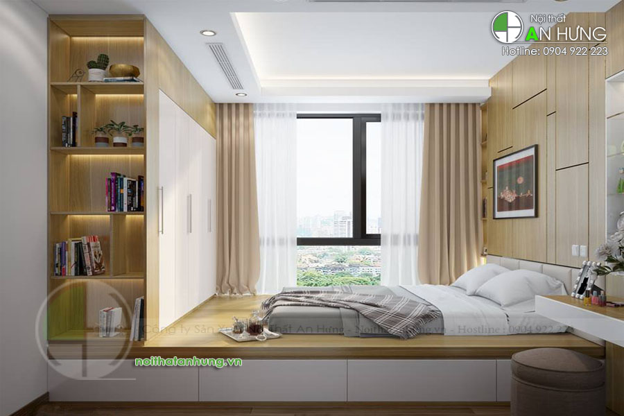 Bộ sưu tập 9 mẫu thiết kế nội thất căn hộ chung cư 2 phòng ngủ ấm áp  Bộ nội  thất phòng ngủ Phòng ngủ Căn hộ