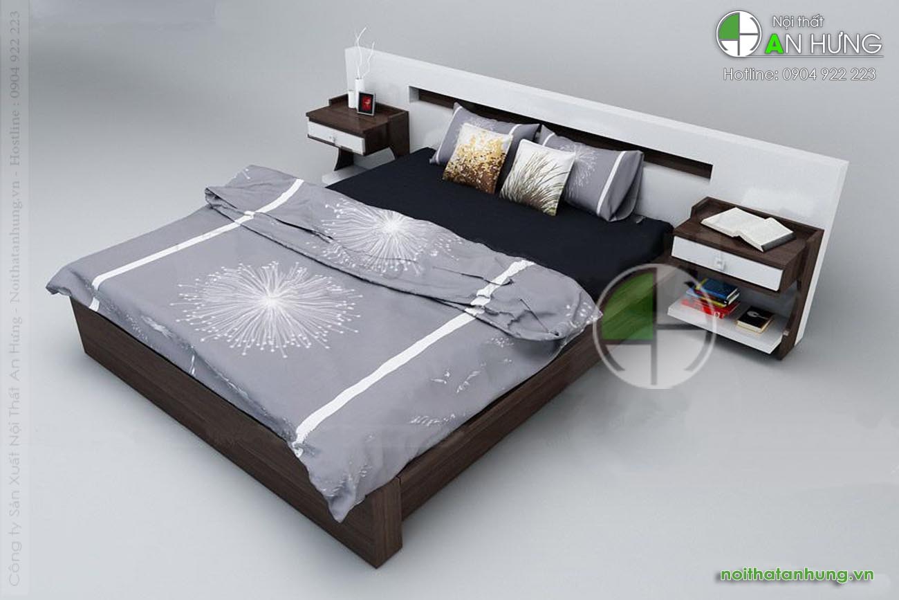 Giường ngủ gỗ veneer - GN17