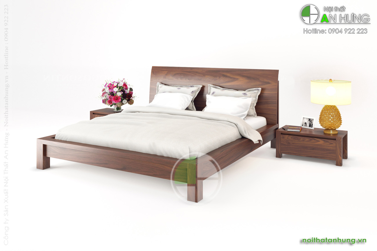 Bộ giường ngủ gỗ tự nhiên - GN38