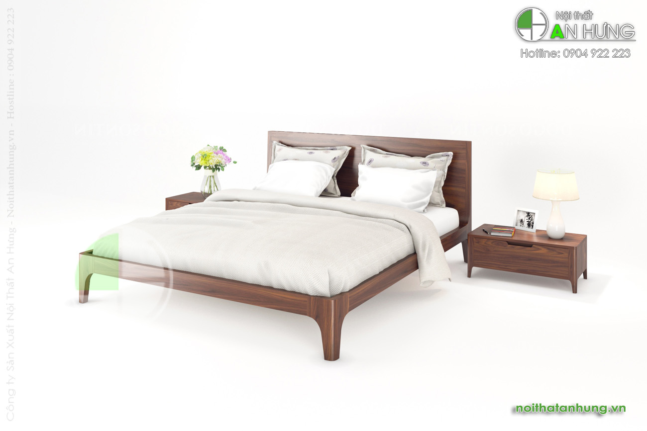 Giường ngủ gỗ tự nhiên cao cấp - GN52