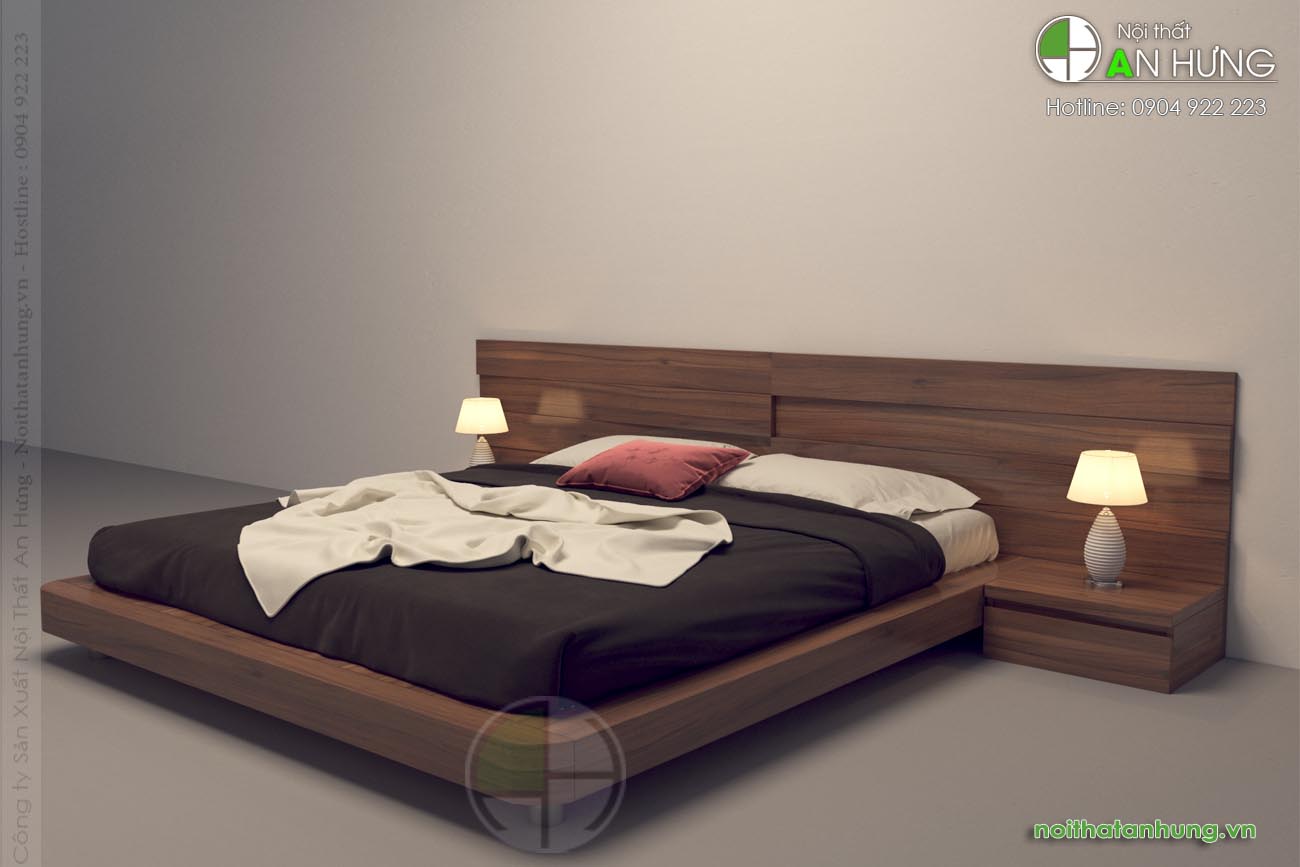 Giường ngủ gỗ hiện đại - GN66