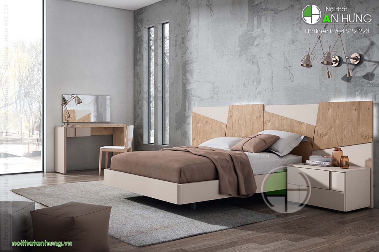 Thiết kế mẫu giường ngủ gỗ công nghiệp - GT94
