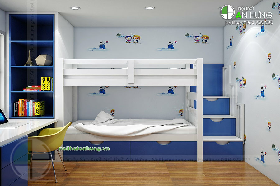 Mẫu giường tầng đơn giản cho bé - GT11