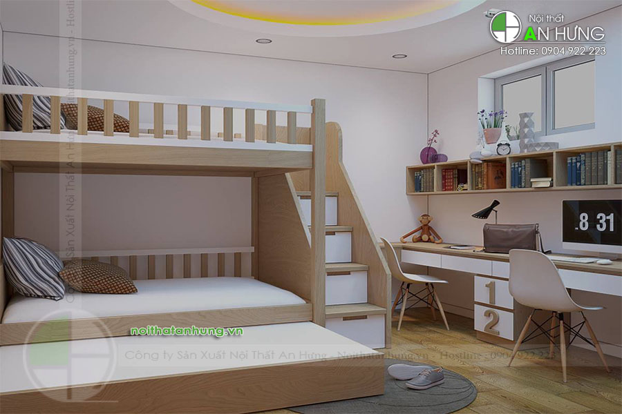 Thiết kế phòng ngủ có giường tầng cho bé - GT20