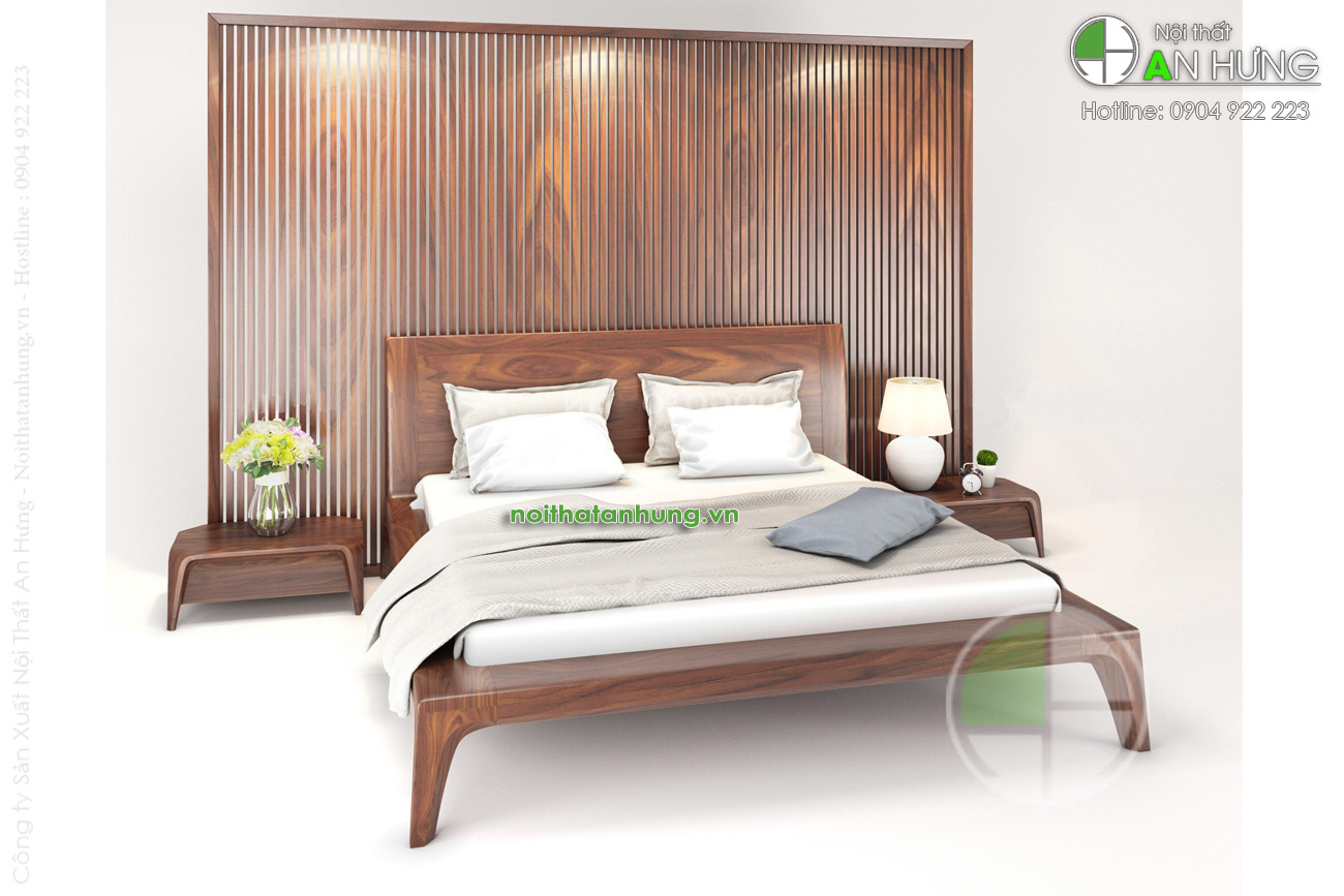 Giường ngủ gỗ óc chó cao cấp - FF01