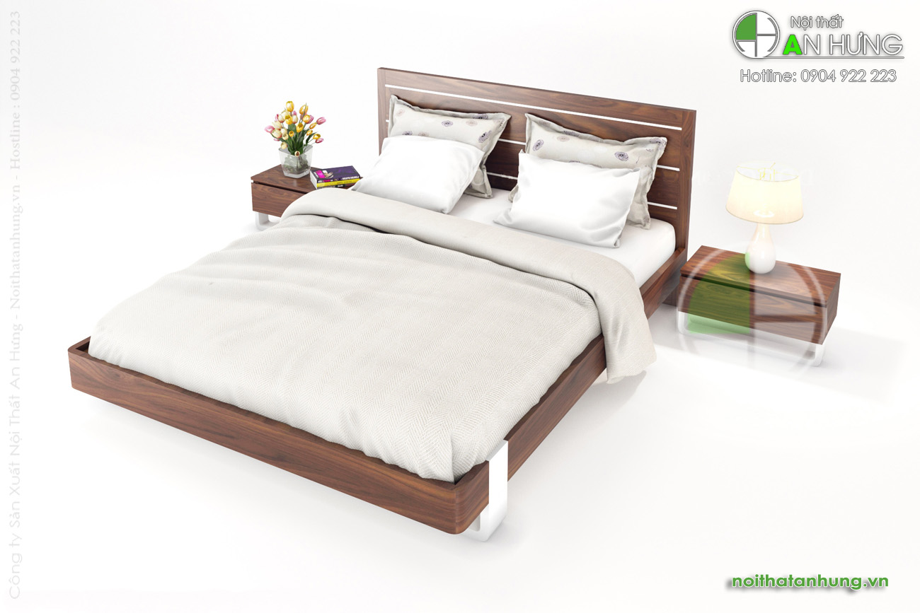 Giường ngủ gỗ óc chó hiện đại - FF06-3