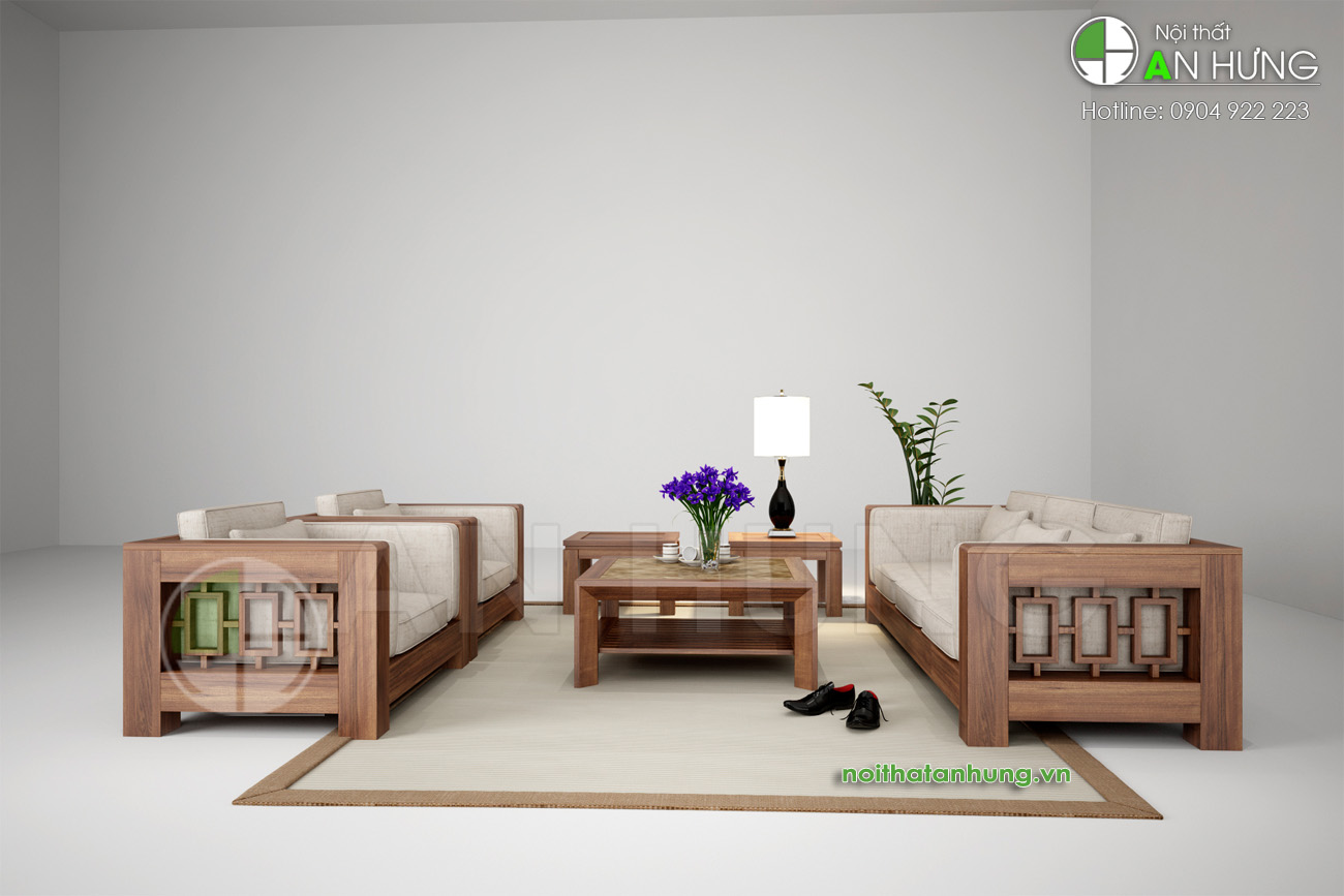 Sofa gỗ óc chó cao cấp hiện đại - AA06