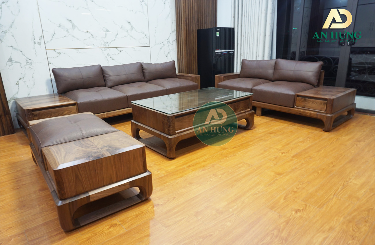 Sofa gỗ óc chó mới - AA24