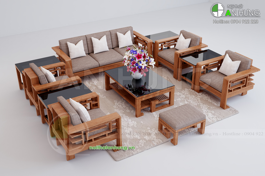Mẫu sofa gỗ đẹp - SFG10