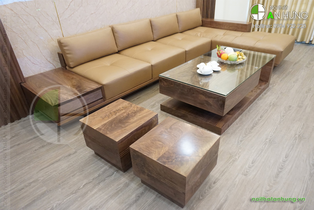 Sofa gỗ óc chó cao cấp - SFG38
