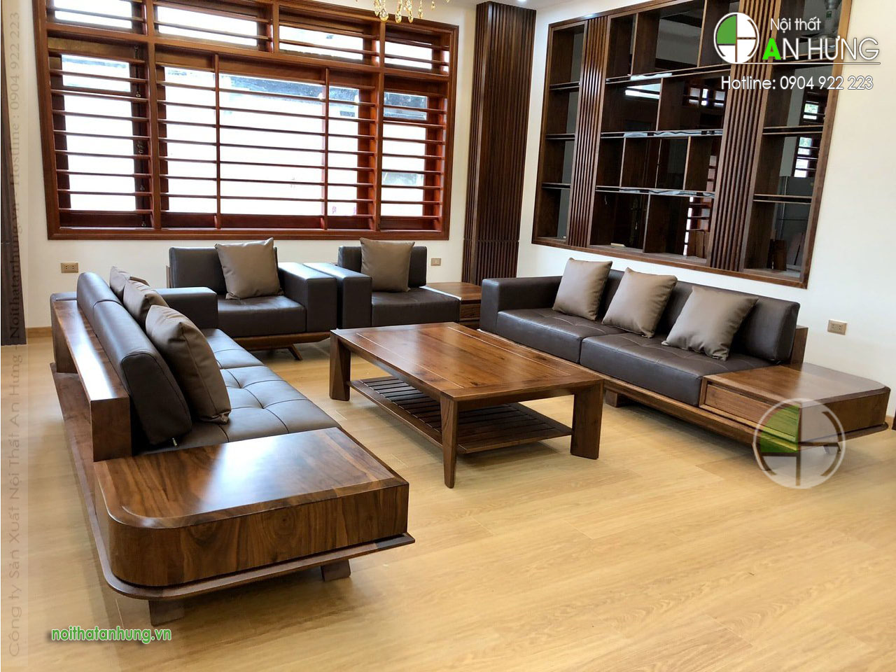Bộ sofa gỗ phòng khách đẹp - SFG59