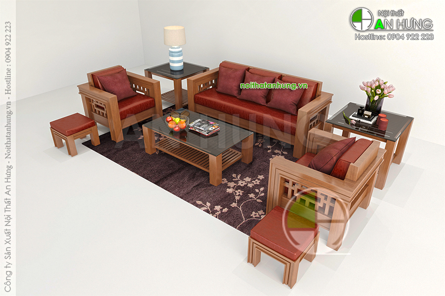 Sofa gỗ gõ đỏ - Chứng tỏ phong cách thẩm mĩ tinh tế của chính gia đình bạn!!!