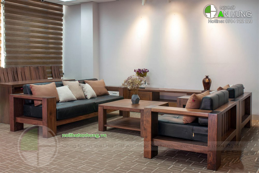 Những mẫu sofa gỗ kiểu hiện đại cho không gian 