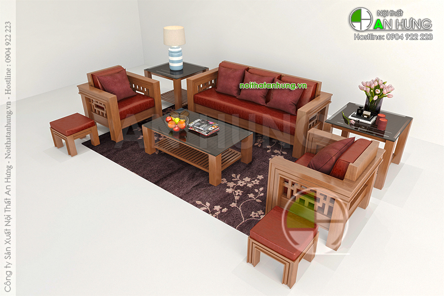 Sofa gỗ phòng khách - SFG01 3