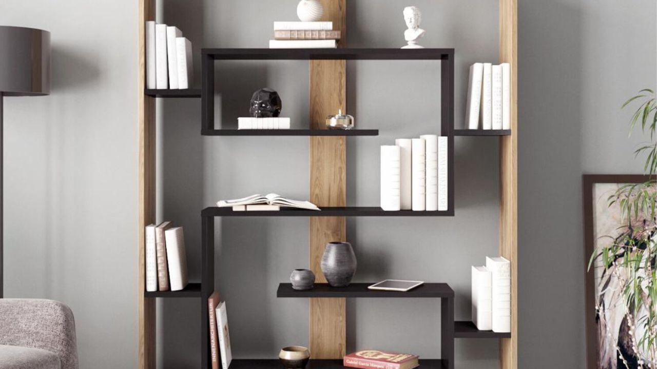 Kệ sách gỗ MDF có nhiều gam màu trung tính phù hợp với nhiều không gian sống