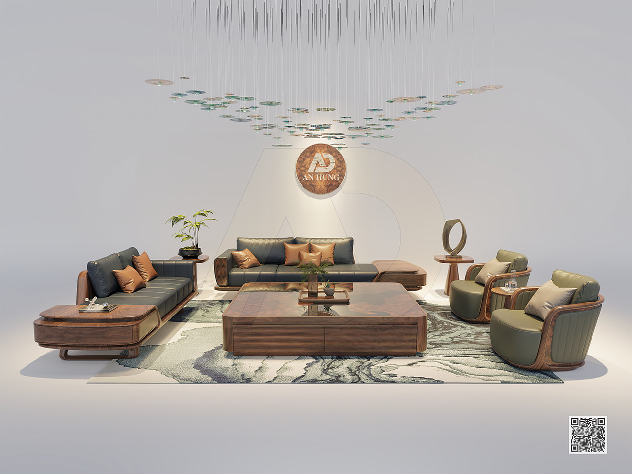 BỘ SOFA GỖ ÓC CHÓ ĐẸP [NEW 2026] - AA61